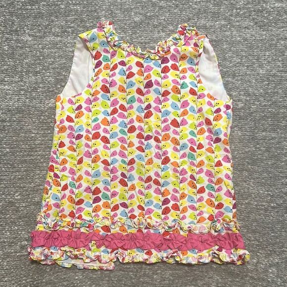EUC Le Za Me Colorful floral swing top size 5 - Picture 1 of 3